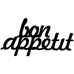Διακοσμητικό Τοίχου Bon Appetit 891TNL1359 50x30cm Black Wallity Μέταλλο