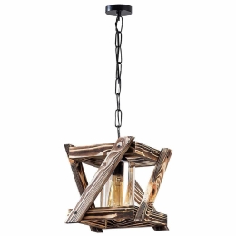 Φωτιστικό Οροφής Erebos 521SHN3119 25x25x73cm 1xE27 40W Natural-Black Opviq