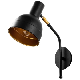 Φωτιστικό Τοίχου - Απλίκα Berceste 521SHN2148 17x37x40cm 1xE27 40W Black-Gold Opviq