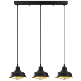 Φωτιστικό Οροφής - Ράγα Berceste 521SHN3253 59x19x108cm 3xE27 40W Black Opviq