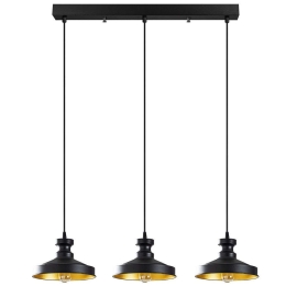 Φωτιστικό Οροφής - Ράγα Berceste 521SHN3259 72x22x109cm 3xE27 40W Black Opviq