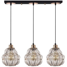 Φωτιστικό Οροφής - Ράγα Safderun 521SHN3334 Φ70x111cm 3xE27 40W Copper-Black Opviq