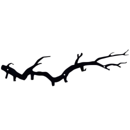 Κρεμάστρα Τοίχου 6 Θέσεων Bough 891TNL3104 87x22cm Black Wallity Μέταλλο