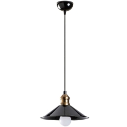 Φωτιστικό Οροφής Berceste 521SHN3376 Φ24x108cm 1xE27 40W Black-Gold Opviq