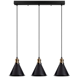 Φωτιστικό Οροφής - Ράγα Berceste 521SHN3380 70x117cm 3xE27 40W Black-Gold Opviq