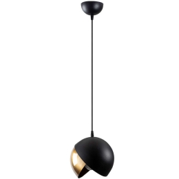 Φωτιστικό Οροφής Berceste 521SHN3382 Φ20x114cm 1xE27 40W Black-Gold Opviq