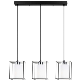 Φωτιστικό Οροφής - Ράγα Swank 521SHN3387 65x113cm 3xE27 40W Black-White Opviq