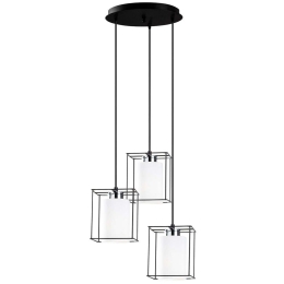 Φωτιστικό Οροφής Swank 521SHN3388 35x113cm 3xE27 40W Black-White Opviq