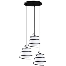 Φωτιστικό Οροφής Elegance 521SHN3405 Φ40x116cm 3xE27 40W Black-White Opviq