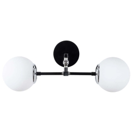 Φωτιστικό Τοίχου - Απλίκα My Legend 521SHN2183 58x34x20cm 2xE27 40W Black-Nickel Opviq