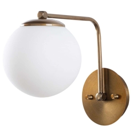Φωτιστικό Τοίχου - Απλίκα Daisy 521SHN2184 15x26x22cm E27 40W Gold-White Opviq