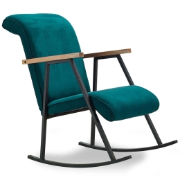Πολυθρόνα Κουνιστή Yoka 859FTN1705 64x86x96cm Petrol