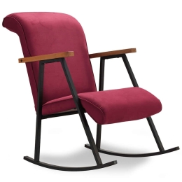 Πολυθρόνα Κουνιστή Yoka 859FTN1706 64x86x96cm Maroon Red