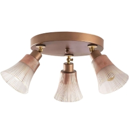 Φωτιστικό Οροφής - Πλαφονιέρα Foca 525NOR1122 Φ48x23cm 3xE27 40W Copper Opviq