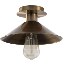 Φωτιστικό Οροφής - Πλαφονιέρα Berceste 525NOR1304 Φ24x12cm 1xE27 40W Gold Opviq