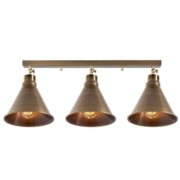 Φωτιστικό Οροφής - Πλαφονιέρα Berceste 525NOR1309 72x20x26cm 3xE27 40W Gold Opviq