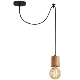 Φωτιστικό Οροφής Xanthos 525NOR1390 Φ49x100cm 1xE27 40W Natural-Black Opviq