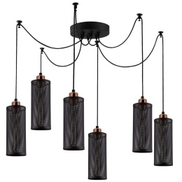 Φωτιστικό Οροφής Amasra 525NOR1449 130x10x114cm 6xE27 40W Black-Bronze Opviq
