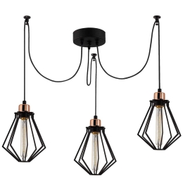 Φωτιστικό Οροφής Oylat 525NOR1474 Φ108x110cm 3xE27 40W Black Opviq