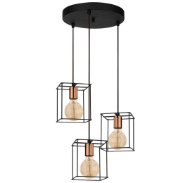 Φωτιστικό Οροφής Selimiye 525NOR1550 Φ36x110cm 3xE27 40W Black Opviq