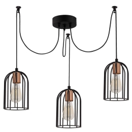 Φωτιστικό Οροφής Pamukkale 525NOR1563 104x14x111cm 3xE27 40W Black-Bronze Opviq