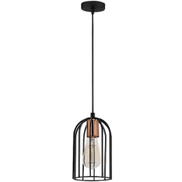 Φωτιστικό Οροφής Pamukkale 525NOR1565 Φ14x113cm 1xE27 40W Black-Copper Opviq