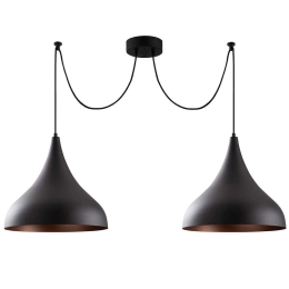 Φωτιστικό Οροφής Berceste 525NOR1643 131x127cm 2xE27 40W Black Opviq