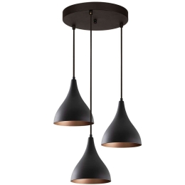 Φωτιστικό Οροφής Berceste 525NOR1648 Φ46x119cm 3xE27 40W Black Opviq