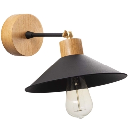 Φωτιστικό Τοίχου - Απλίκα Manavgat 525NOR3138 Φ24x20cm 1xE27 40W Natural-Black Opviq