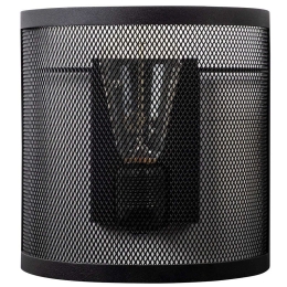 Φωτιστικό Τοίχου - Απλίκα Amasra 525NOR3166 Φ20x23cm 1xE27 40W Black Opviq