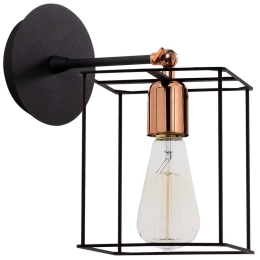 Φωτιστικό Τοίχου - Απλίκα Selimiye 525NOR3181 15x20x23cm 1xE27 40W Black-Bronze Opviq