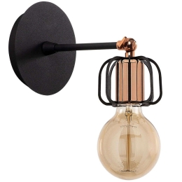 Φωτιστικό Τοίχου - Απλίκα Demre 525NOR3182 Φ10x14cm 1xE27 40W Black-Bronze Opviq