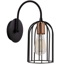 Φωτιστικό Τοίχου - Απλίκα Pamukkale 525NOR3183 Φ14x30cm 1xE27 40W Black-Bronze Opviq