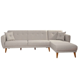 Καναπές - Κρεβάτι Γωνιακός Aria 867UNQ1411 277x175x86cm Cream