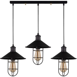 Φωτιστικό Οροφής - Ράγα Ayazma 527ABY1658 74x24x124cm 3xE27 40W Black Opviq