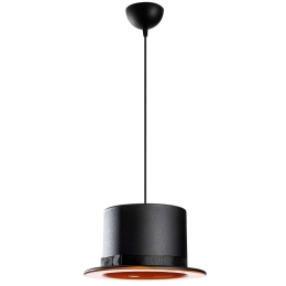 Φωτιστικό Οροφής Fotr Sivani 527ABY1690 Φ30x110cm E27 40W Black-Orange Opviq