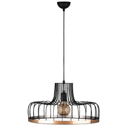 Φωτιστικό Οροφής Fellini 527ABY1767 Φ53x124cm 1xE27 40W Black-Copper Opviq