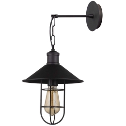 Φωτιστικό Τοίχου - Απλίκα Ayazma 527ABY3144 Φ25x40cm 1xE27 40W Black Opviq
