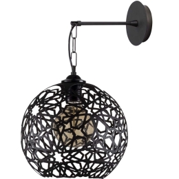Φωτιστικό Τοίχου - Απλίκα Fellini 527ABY3161 25x30x35cm 1xE27 40W Black Opviq