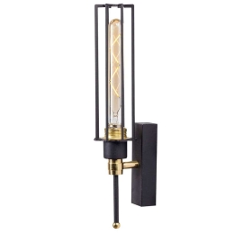 Φωτιστικό Τοίχου - Απλίκα Fellini 527ABY3172 8x10x36cm 1xE27 40W Black-Gold Opviq