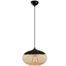 Φωτιστικό Οροφής Camini 892OPV1772 Φ25x113cm E27 40W Black-Amber Opviq
