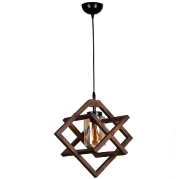 Φωτιστικό Οροφής Berlin 534LUN3121 Φ43x80cm 1xE27 40W Walnut Opviq