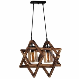 Φωτιστικό Οροφής Berlin 534LUN3126 43x43x40cm 2xE27 40W Brown Opviq