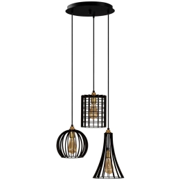 Φωτιστικό Οροφής Fellini 892OPV1792 49x49x130cm 3xE27 40W Back-Gold Opviq