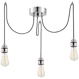 Φωτιστικό Οροφής Kabluni 892OPV1796 96x6x102cm 3xE27 40W Chrome Opviq