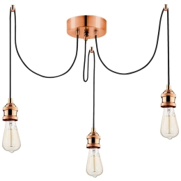 Φωτιστικό Οροφής Kabluni 892OPV1802 96x6x102cm 3xE27 40W Copper Opviq