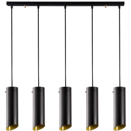 Φωτιστικό Οροφής - Ράγα Sivani 892OPV1821 85x8x114cm 5xE27 40W Black-Yellow Opviq