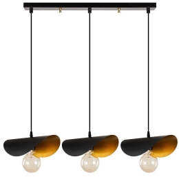 Φωτιστικό Οροφής - Ράγα Sivani 527ABY1823 80x17x106cm 3xE27 40W Black-Gold Opviq