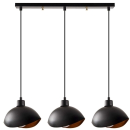Φωτιστικό Οροφής - Ράγα Sivani 527ABY1824 75x15x112cm 3xE27 40W Black Opviq