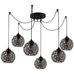 Φωτιστικό Οροφής Fellini 536NTD1106 137x137x107 6xE27 40W Black Opviq